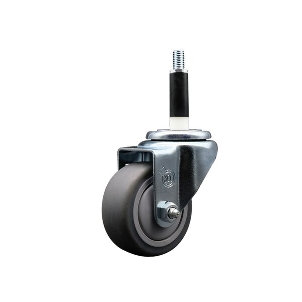 3'' Thermoplastic Rubber Wheel Swivel 7/8'' Expanding Stem Caster